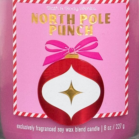 BBW North Pole Punch Bath & Body Works Single Wick Candle - Picture 3 of 10